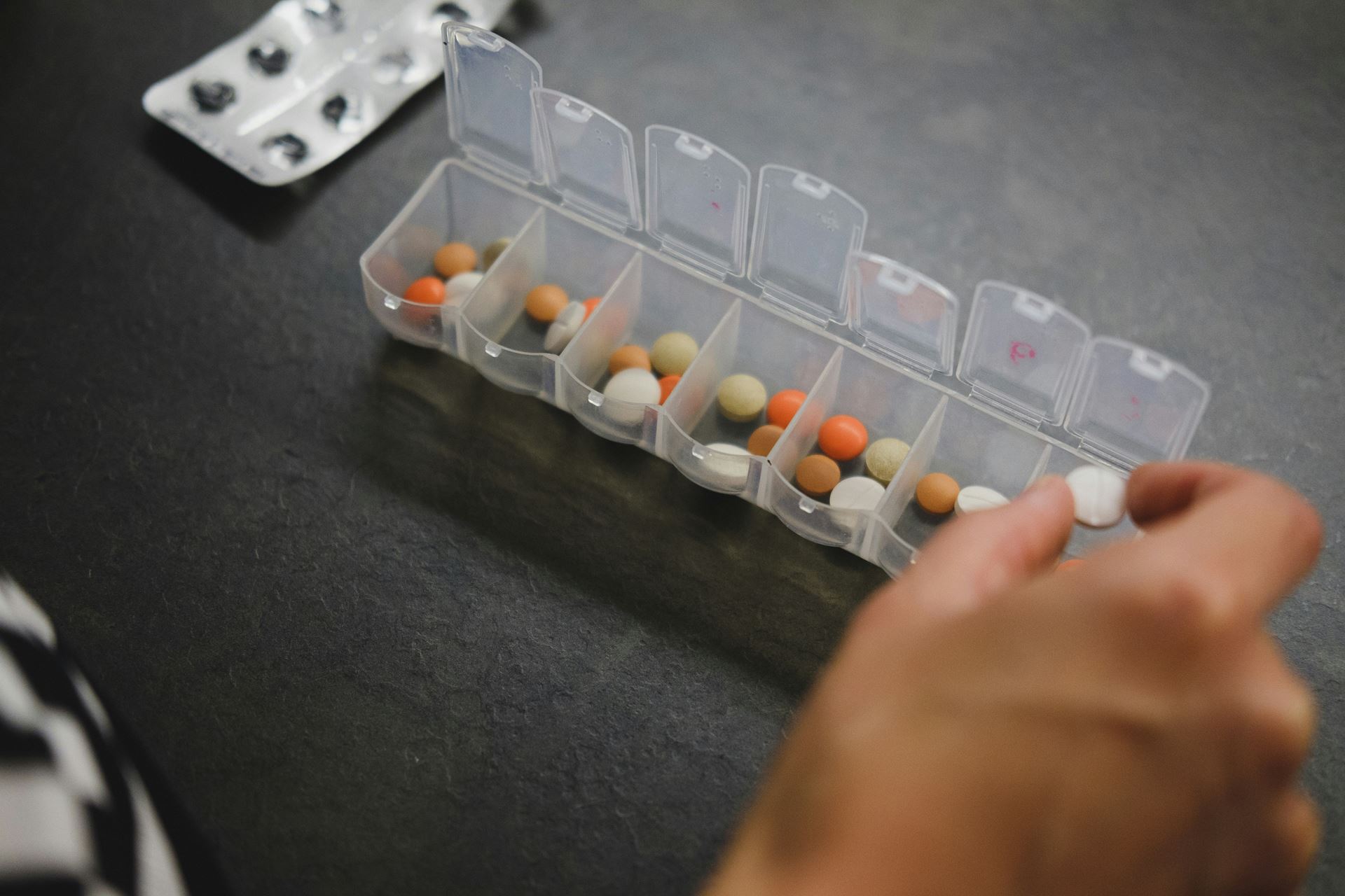 Medication in dosette box