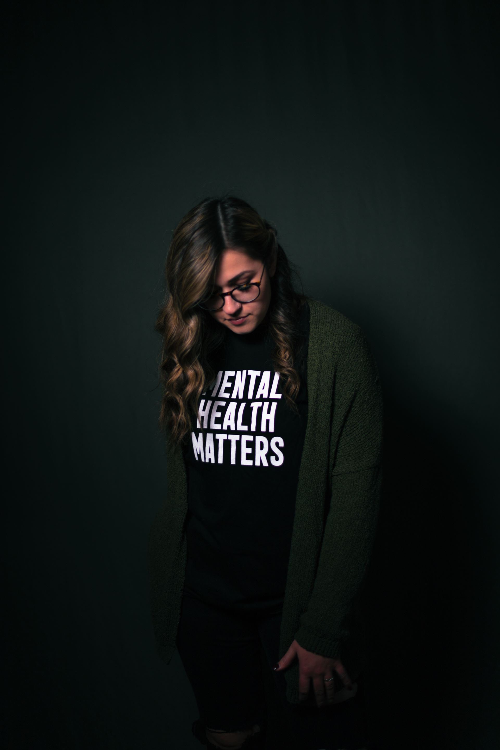 Women wearing mental health matters t-shirt 