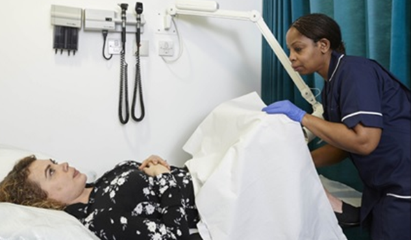 Picture of Cervical Screening being performed  